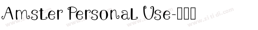 Amster Personal Use字体转换